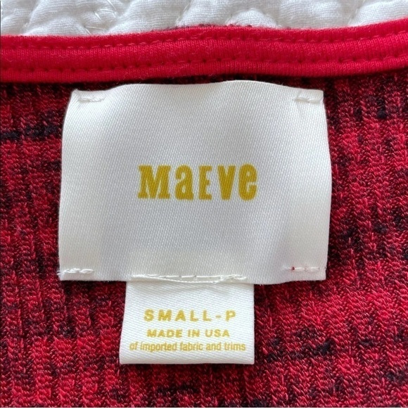 Maeve for Anthropologie Woman's Sz S "Arete" Red Ribbed Knit Midi Dress - Picture 5 of 6